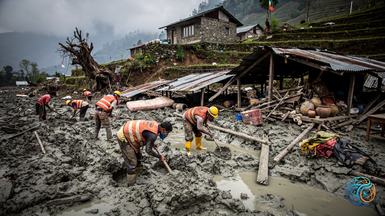 vítimas de inundações no Nepal, distrito de Dhading, recuperação de desastres, Meio Ambiente, Inundações, Crise