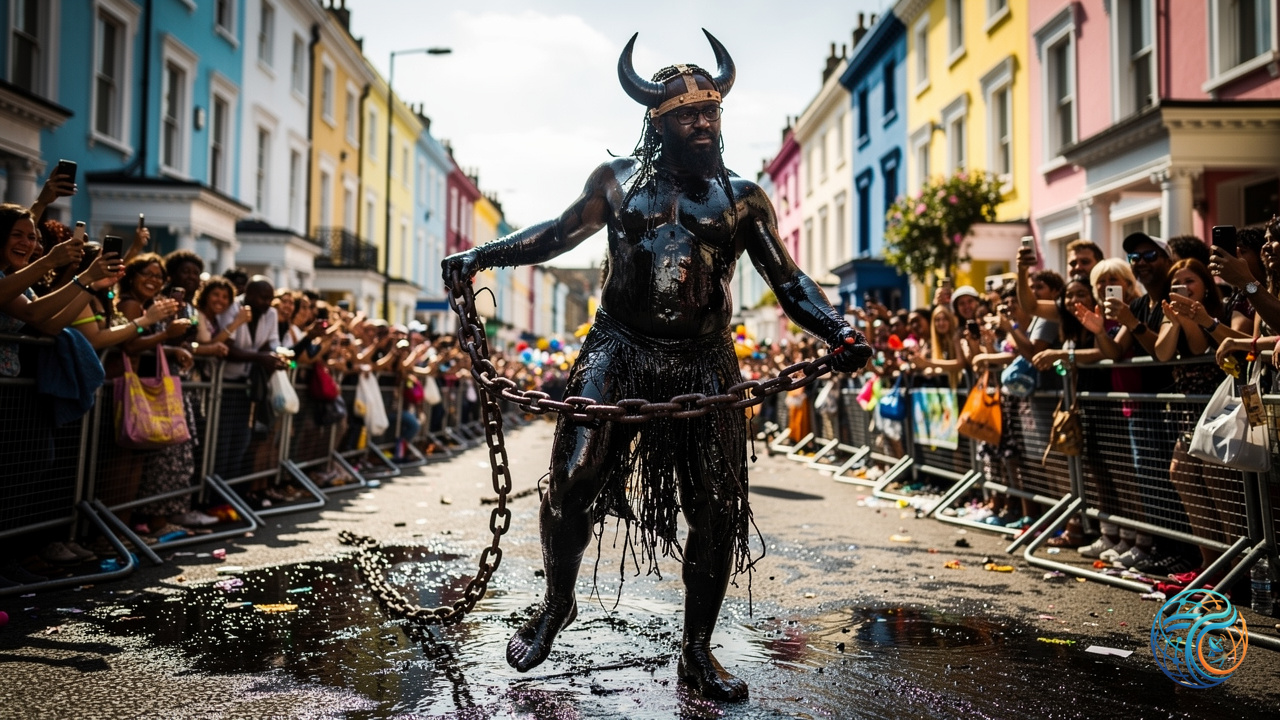 Jab Jab Geçidi, Notting Hill Karnavalı, motor yağı geleneği, kültür, Londra, etkinlikler
