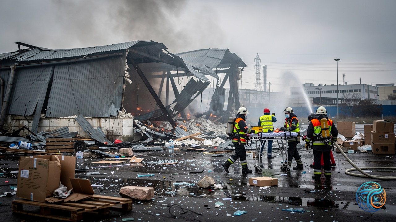 Russian strike, Kyiv warehouse, military strike, Conflict, Ukraine, Defense